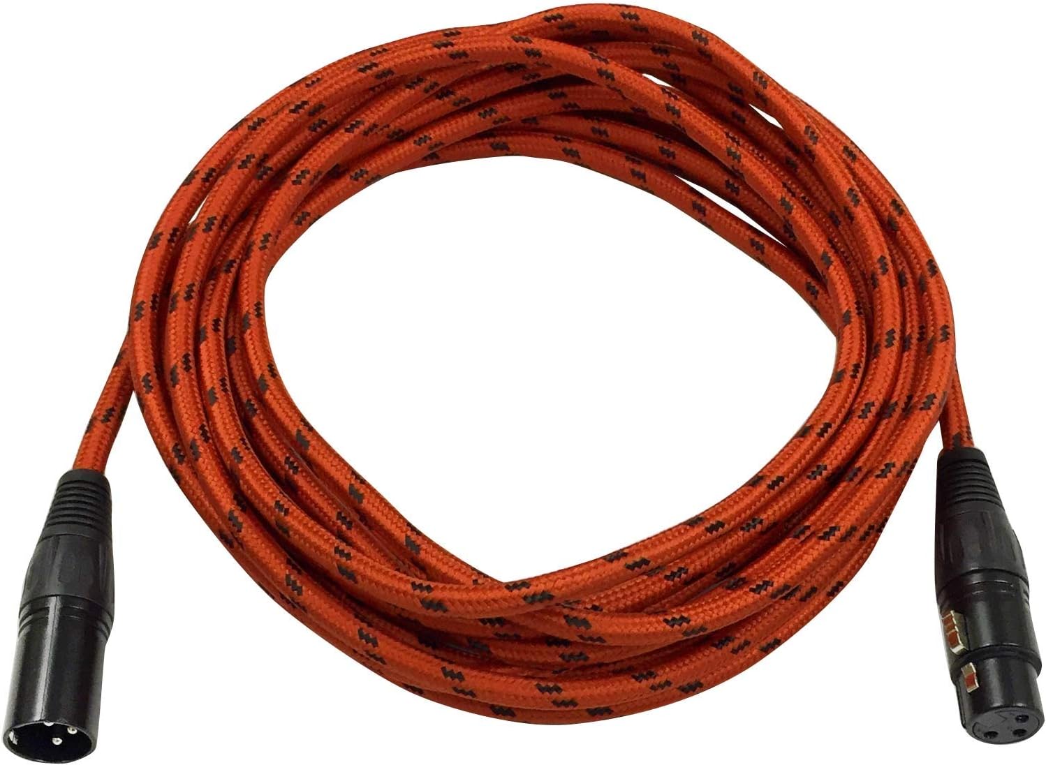 20 Foot 20' Female to Male XLR Microphone Mic Speaker Audio Cable Red 16 Pack