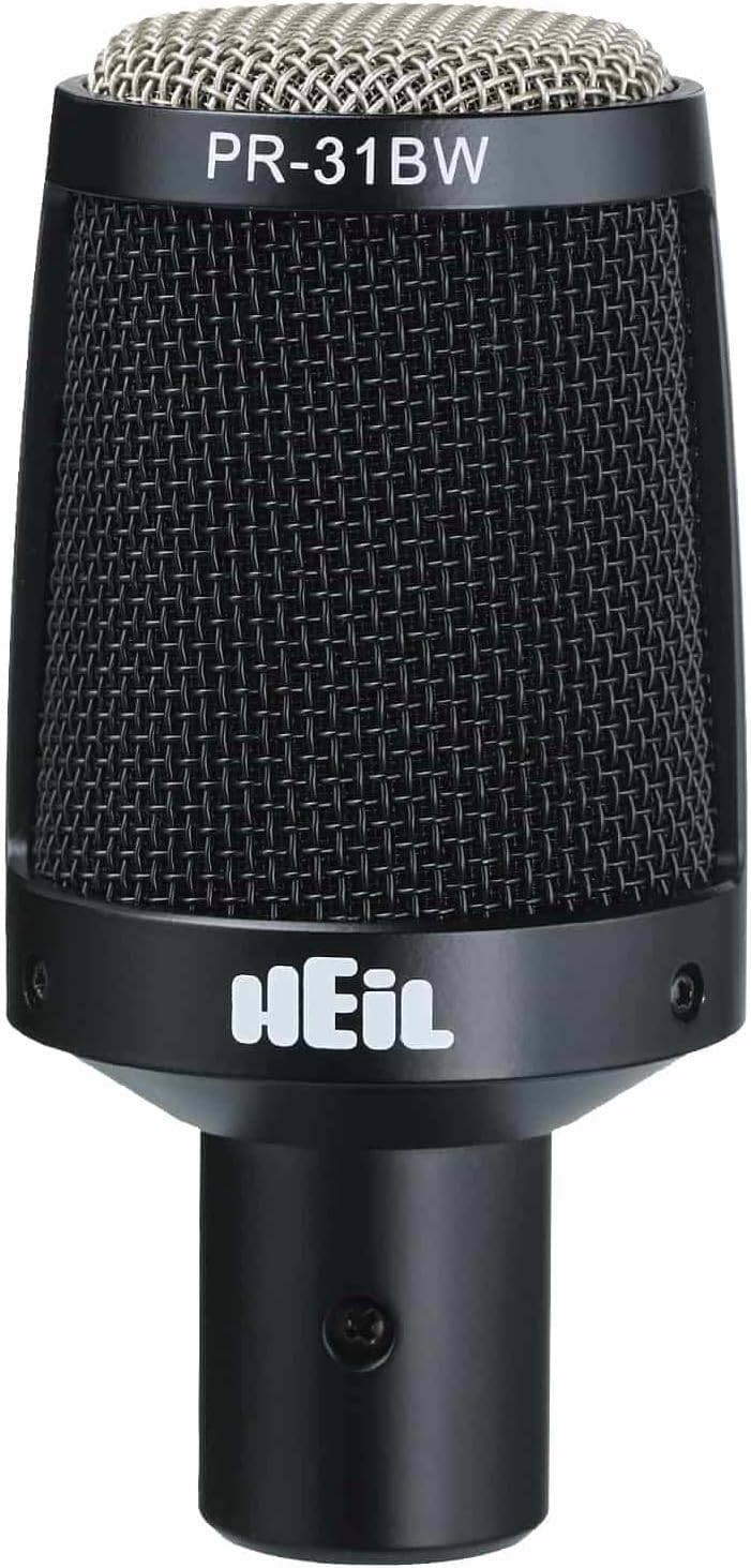 Heil Sound PR-31 BW All-Purpose Dynamic Microphone - Drum and Cymbal Microphone - Black
