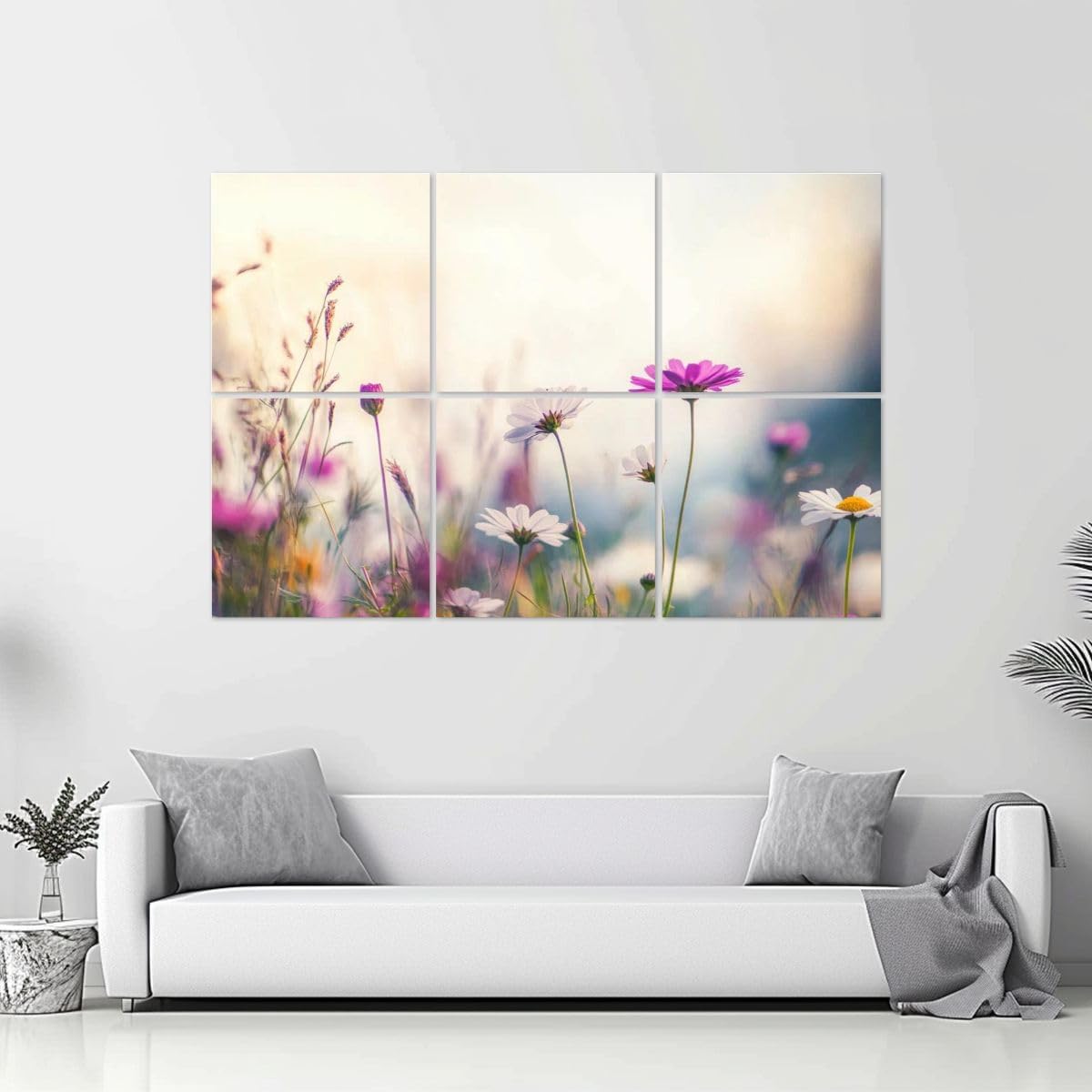 6 Pack Art Acoustic Panels Summer Meadow Sound Absorbing Panel 48