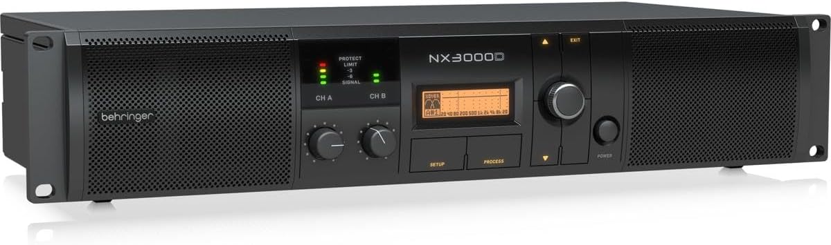 Behringer NX3000D Ultra-Lightweight 3000 Watt Class-D Power Amplifier with DSP Control and SmartSense Loudspeaker Impedance Compensation
