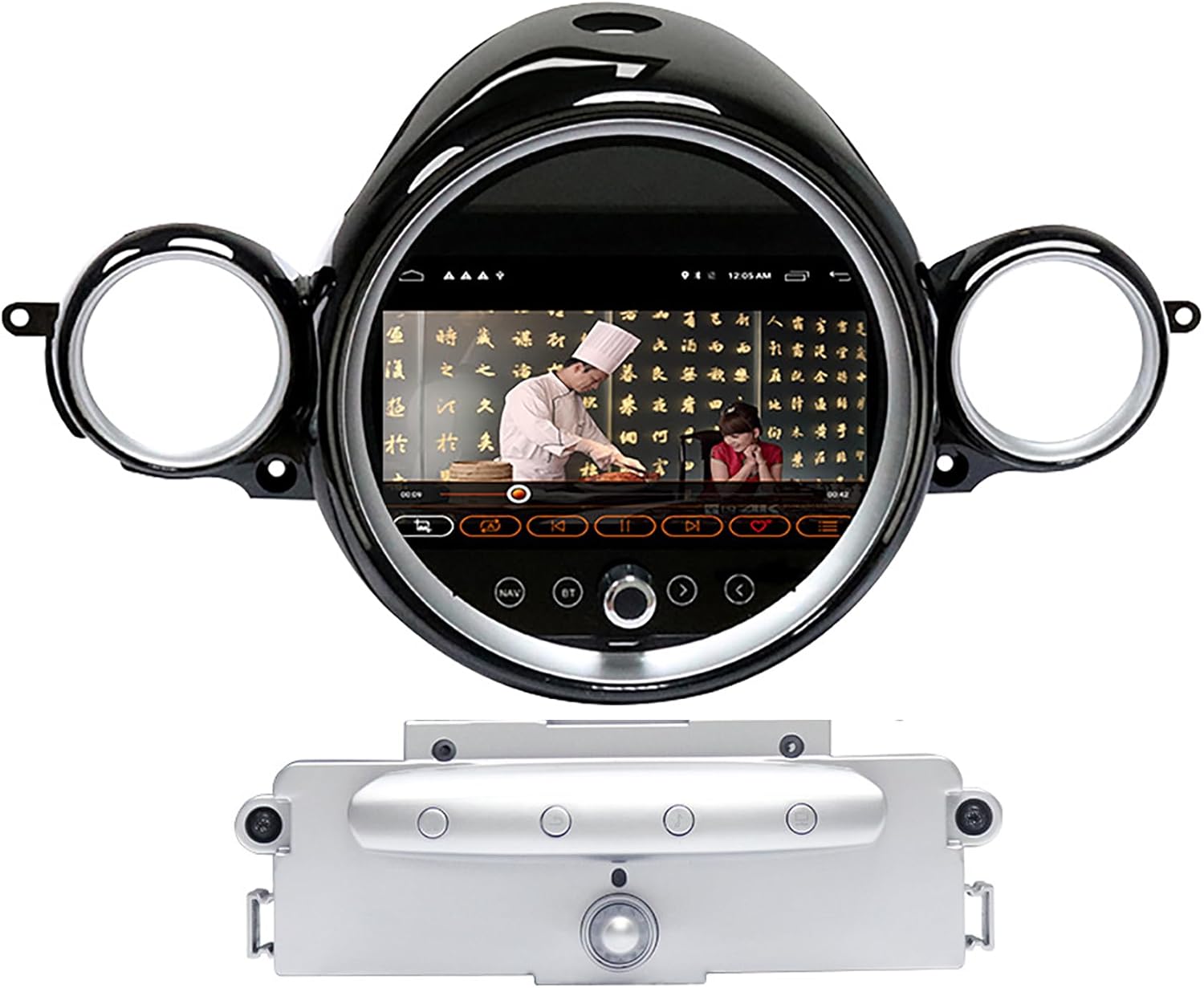 Android 13 Car Radio Multimedia 9in Touch Screen for Mini Cooper R55 Clubman R56 Hardtop R57 Convertible 2007 2008 2009 2010 (Silver CD) Built-in Wireless CarPlay, 4G, GPS