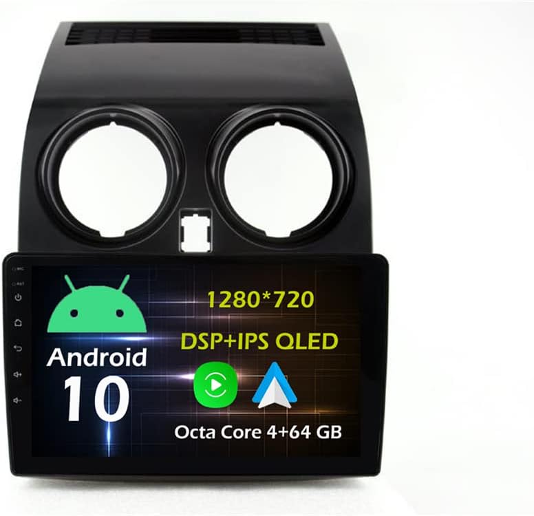 9'' Android Car Stereo Radio for Nissan Qashqai J10 2006-2013 Octa Core Android 10.0 Touchscreen Headunit supports GPS Navigation Carplay Android Auto Bluetooth SWC DSP AHD Backup Camera-2+32