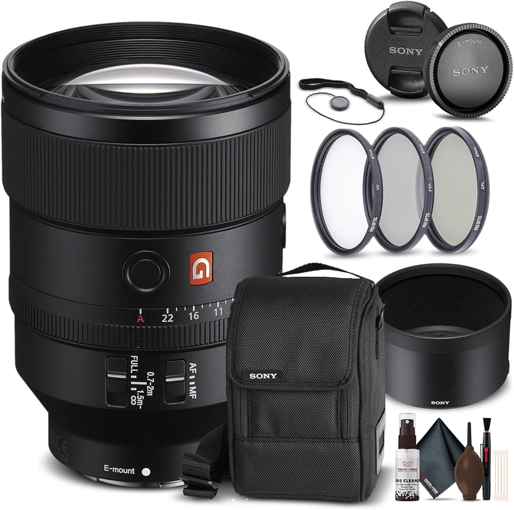 Sony FE 135mm f/1.8 GM Lens (SEL135F18GM) – Full-Frame G Master Telephoto Prime | Ultra-Sharp Portrait Lens | Filter Kit, Cap Keeper & Cleaning Kit