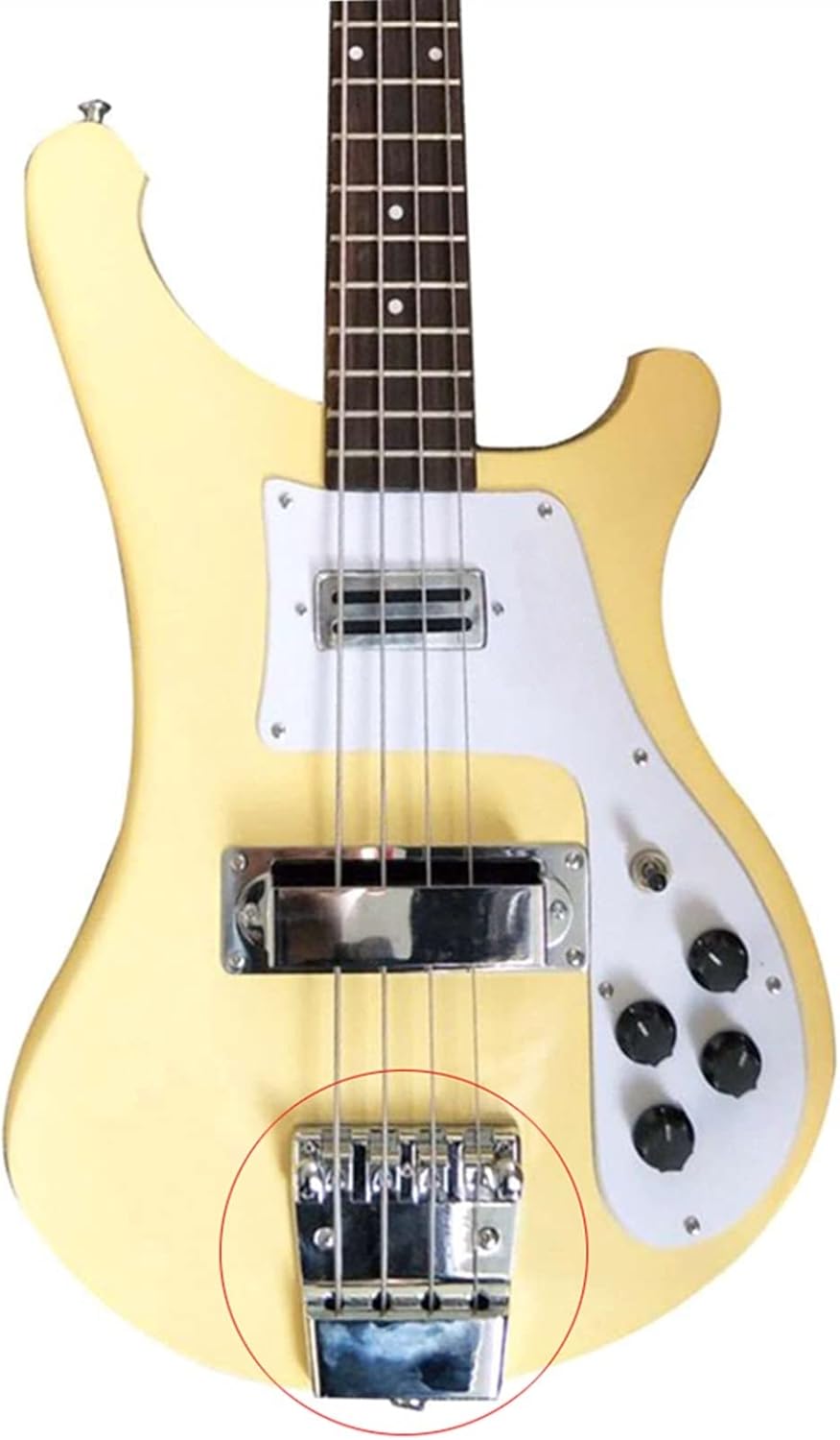 4 String Electric Bass Bridge Saddle Bridge Strain Plate Bridge for Bass DIY Parts Electric Guitar Bridge