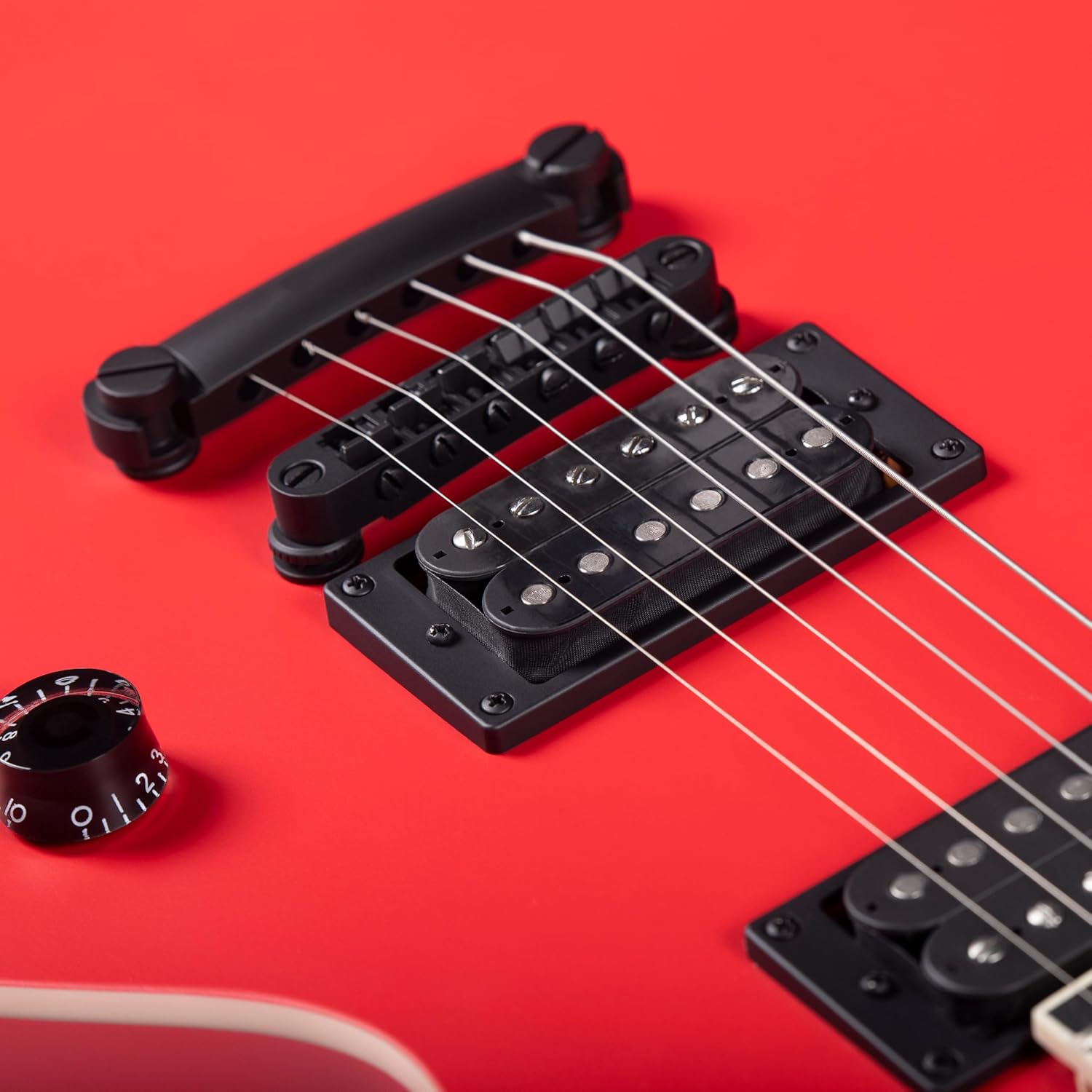 Grote LPS-01 LP Style Solid Electric Guitar Maple Neck Poplar Body (Red)