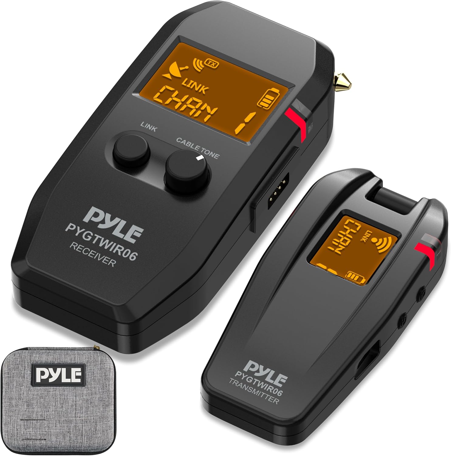 Pyle Wireless Guitar System, 5.8GHz Wireless Guitar Transmitter Receiver for Guitars Bass Violin with Ultra-Low Latency Response Lossless Transmission, Zero Background Noise, Up to 4 Channels