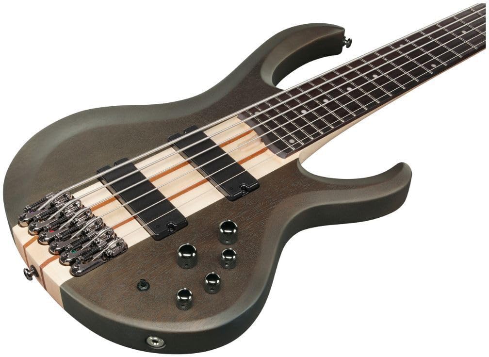 Ibanez BTB606 Standard 6-String Bass Guitar, Rosewood Fingerboard, Transparent Gray