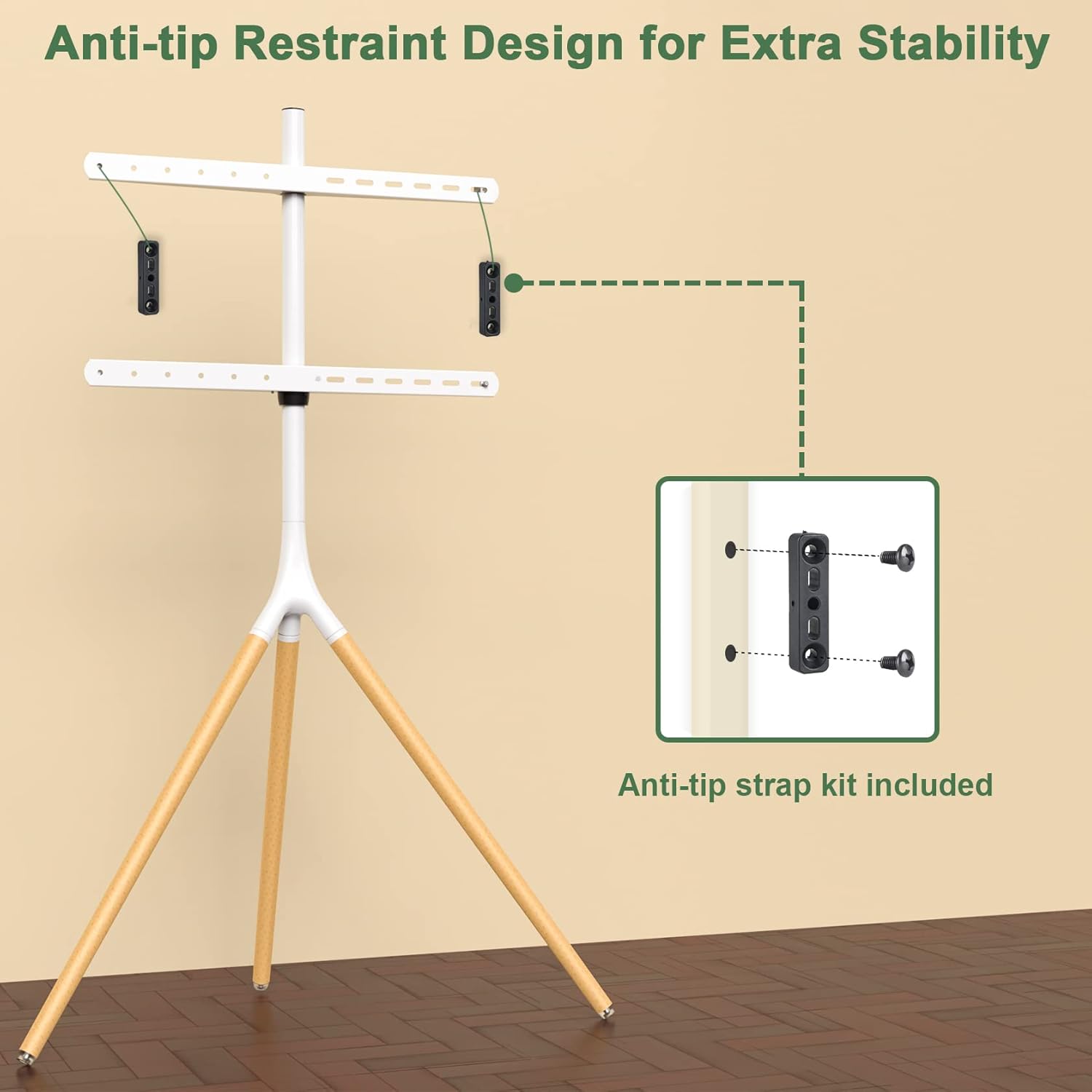 Easel TV Stand with Tripod Base for 45