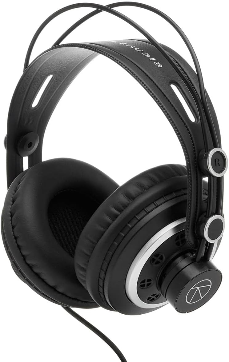 LiveTrak L-8 Portable 8-Channel Digital Mixer and Multitrack Recorder, Bundle 2x Platform Cardioid Dynamic Broadcast Mic, 2x Tabletop Microphone Stand, 2x Studio Monitoring Headphones, Cables