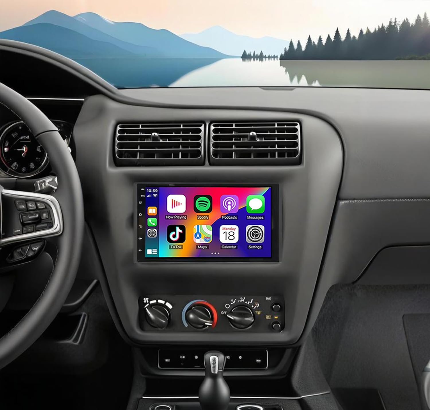 5G WiFi Android 13 Car Stereo for Chevrolet Monte Carlo 2000-2005, 7 Inch IPS HD Touch Screen Car Radio Wireless CarPlay Android Auto, GPS FM/SWC Bluetooth 1080P Backup Camera-2+32G