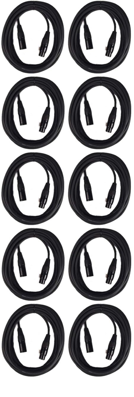 MIC-20-TEN-K - MIC-20 Bundle (10) Pack of MIC-20 XLR Microphone Cables