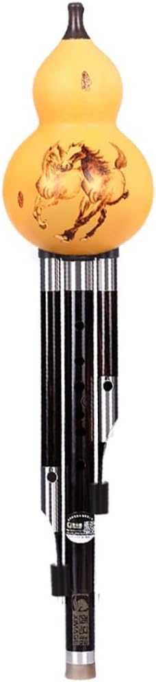 Musical Instruments Professional Performance Cucurbit C Down, B, G, F, Cucurbit Flute Beginners To Practice Playing Hulusi Ebony Sound Tube With Chinese Knot And Box (Color : Black, Size : G-key)