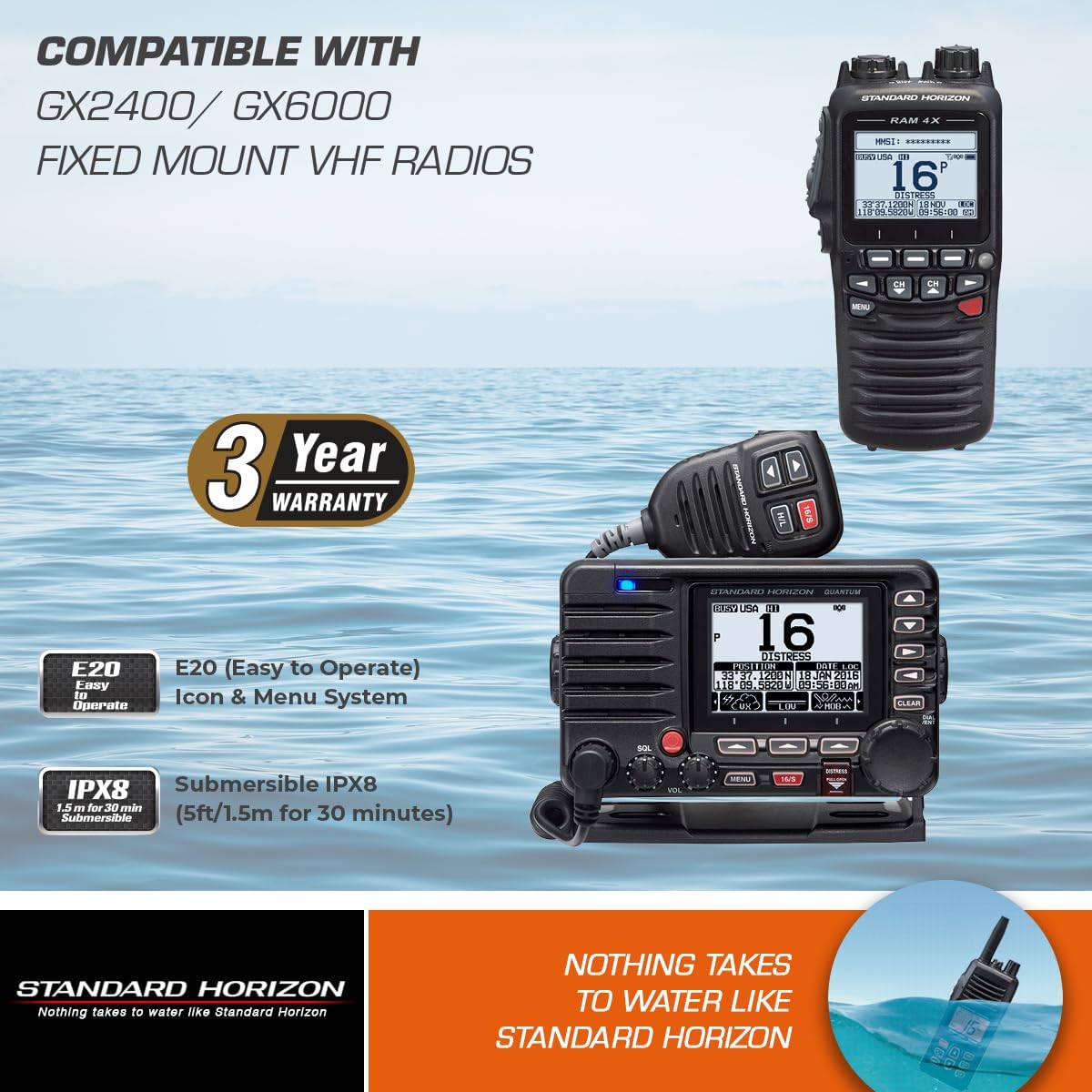 Standard Horizon RAM4X Wireless RAM Microphone f/GX2400