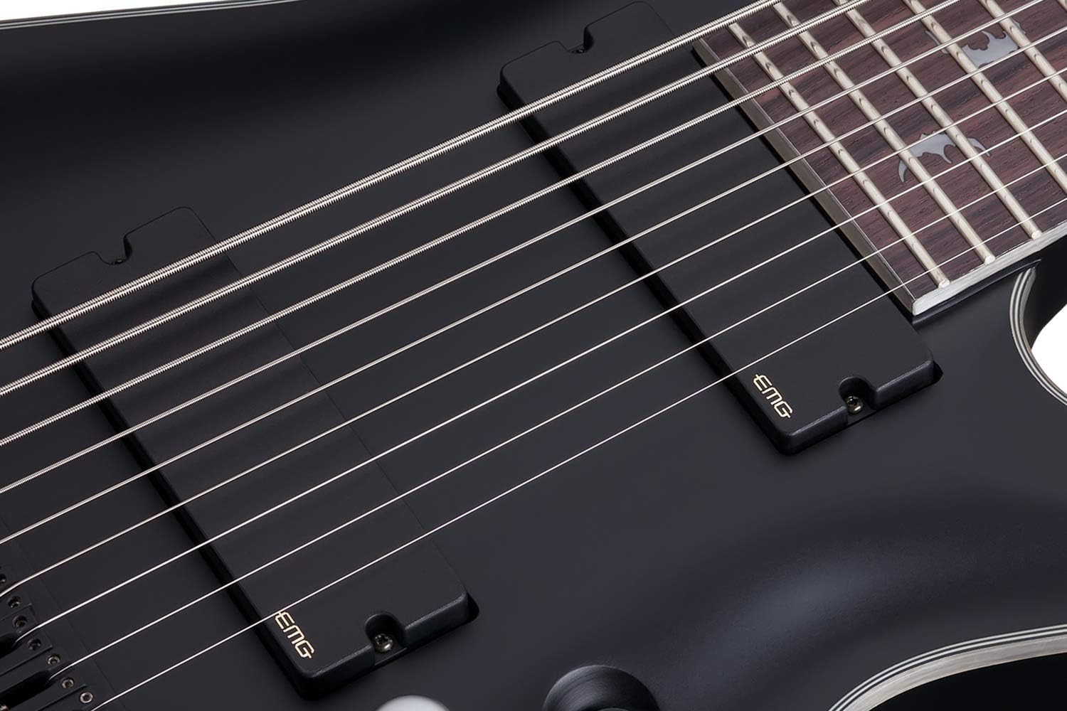 Schecter Damien Platinum 9-String Electric Guitar, Rosewood Fingerboard, Satin Black