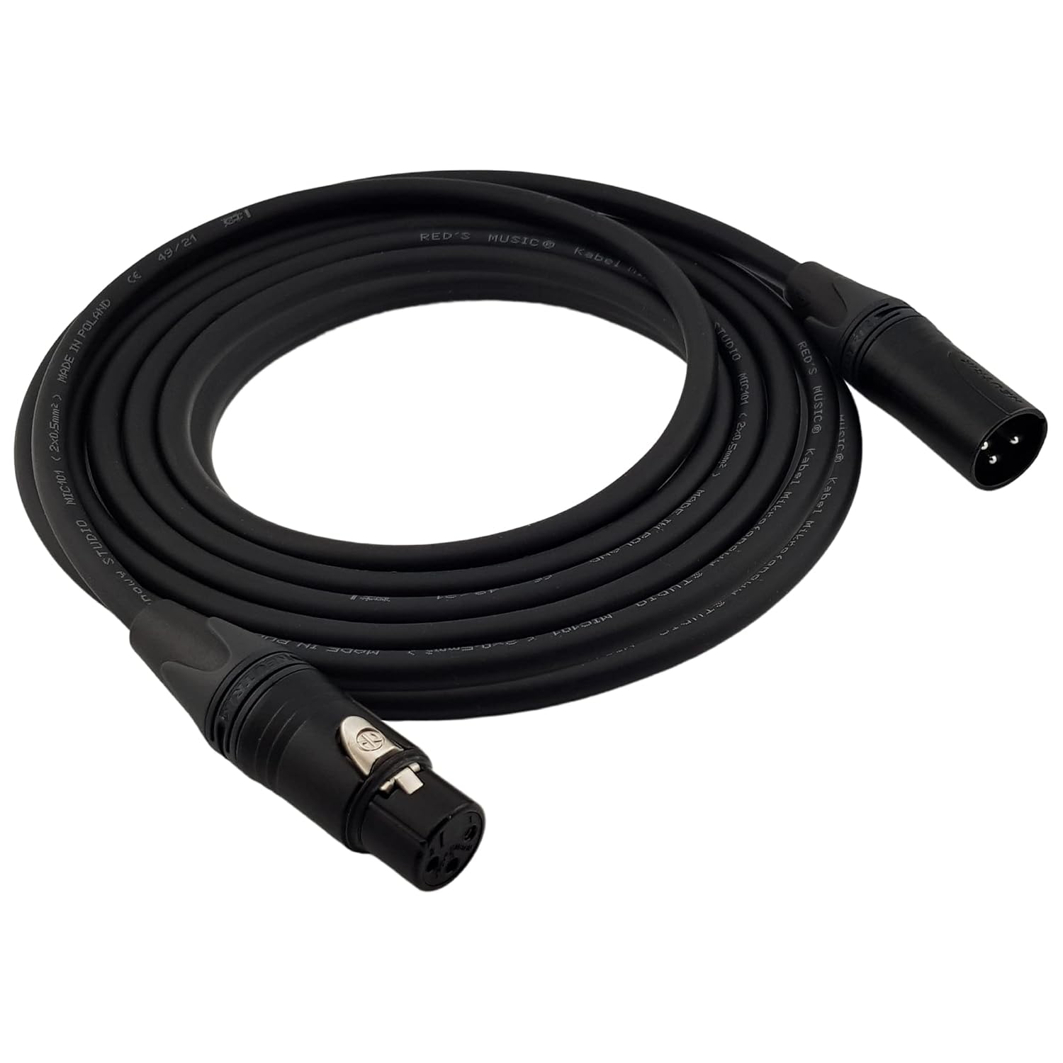 Studio MCN2190 Microphone Cable - XLR Male/XLR Female, for Microphone, Mixer, Speakers, Amplifiers (9m)