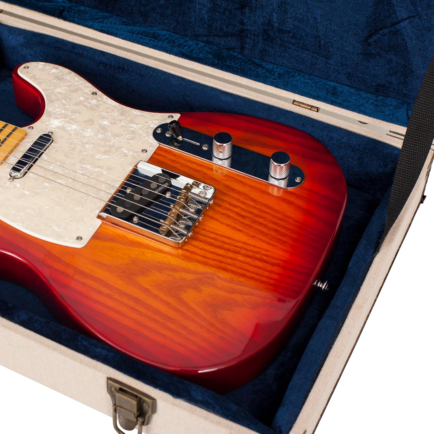 Gator Cases Journeyman Series Deluxe Wood Case for Standard Electric Guitars; Fits Fender Stratocaster/Telecaster, & More (GW-JM-ELEC)