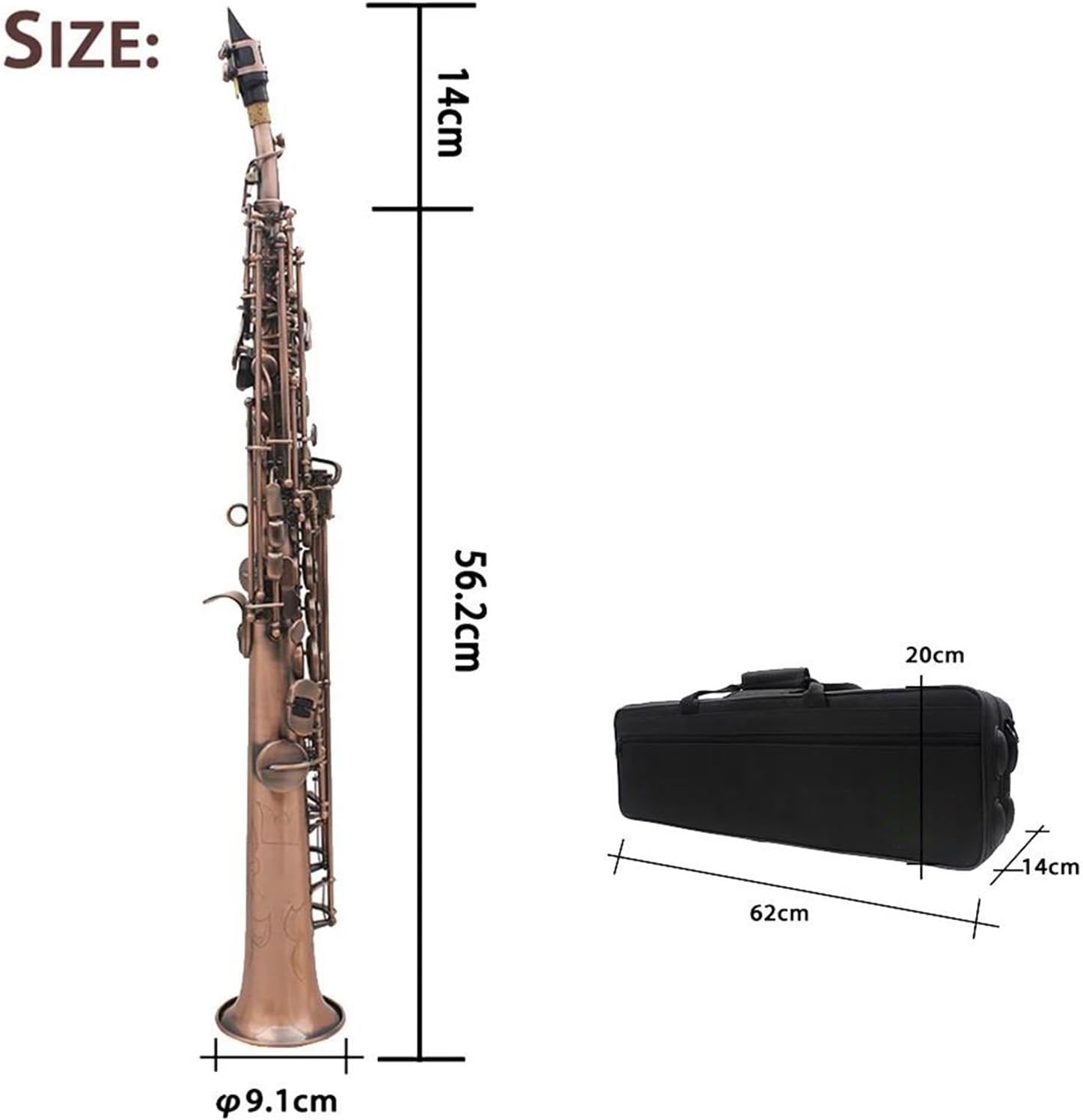Beginner saxophone Soprano Saxophone Bb Saxofon Woodwind Musical Instrument With Gloves Saxophone Accessories
