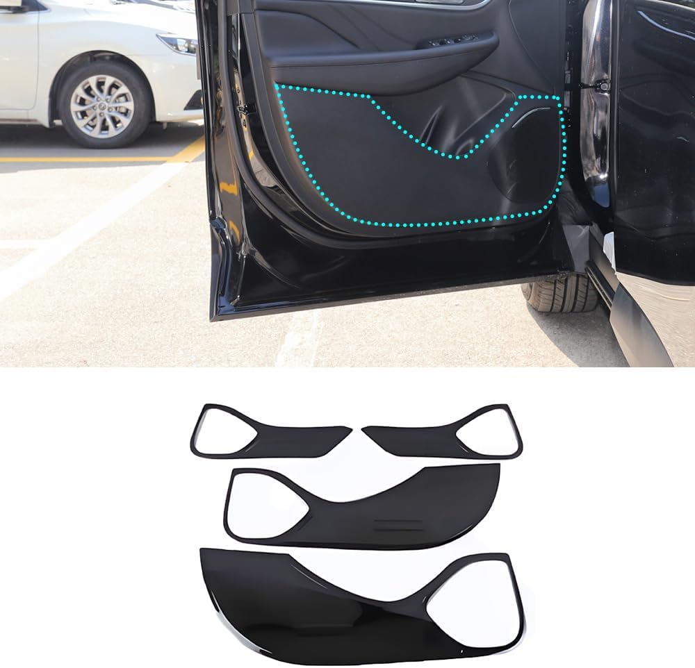 Auto Accessories Fit for Buick Enclave 2023 2022 2021 2020 Car Door Armor Cover (Black) Titanium Alloy 4 PCS