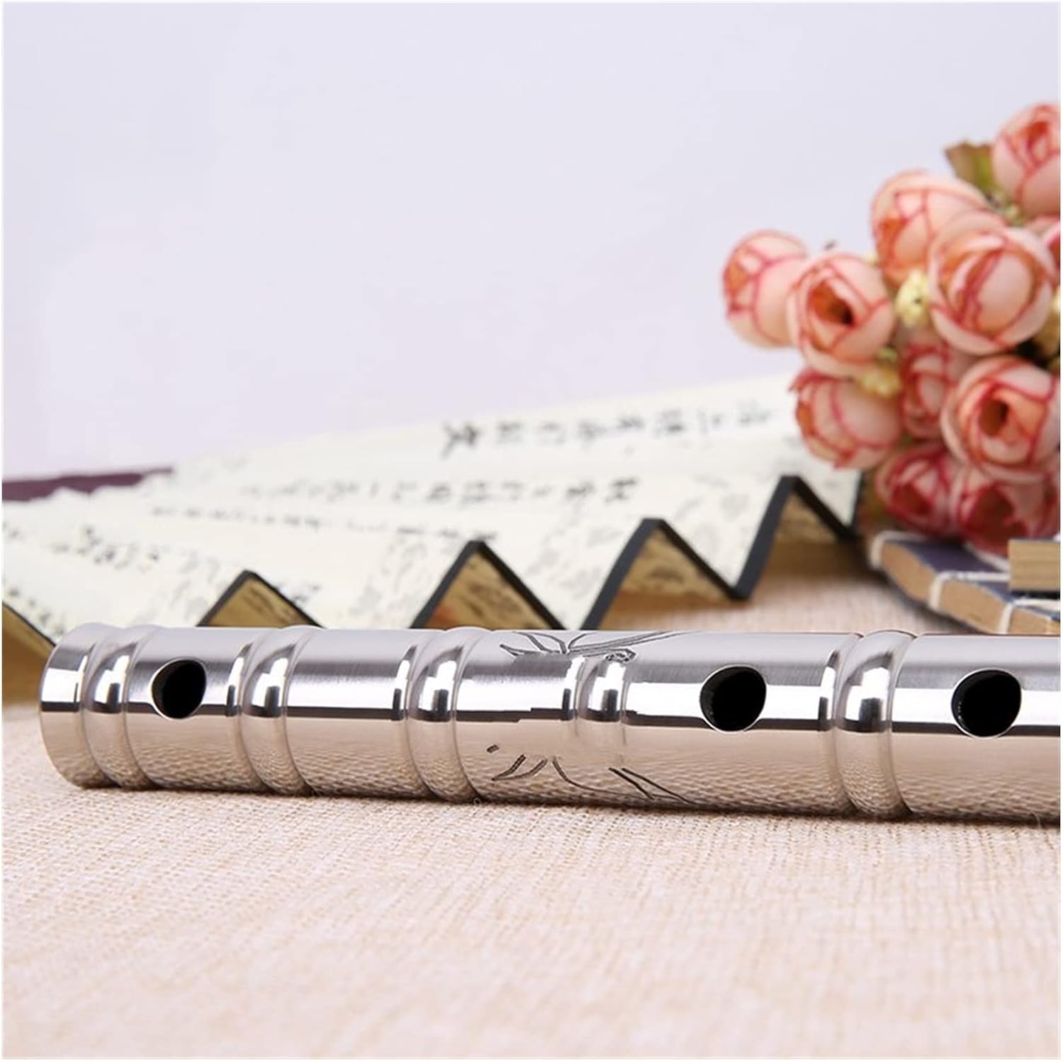 Flutes Titanium Tube CDEFG Key 8 Holes Flute Classic Woodwind Musical Instruments (Color : D)