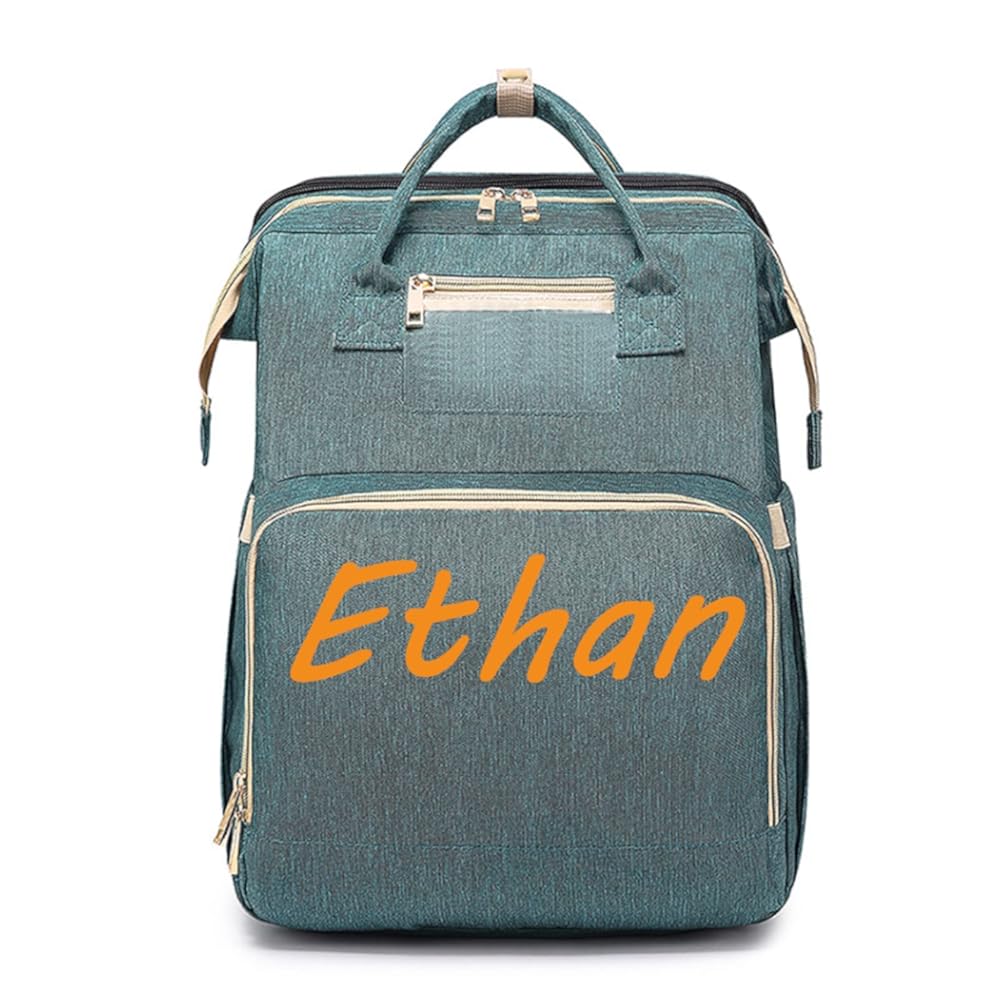 Personalized Diaper Bag with Name Embroidered Mommy Bag Backpack X-Large Foldable Stretchable