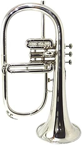Bb Flat SILVER NICKLE Flugel Horn With Free Hard Case+Mouthpiece