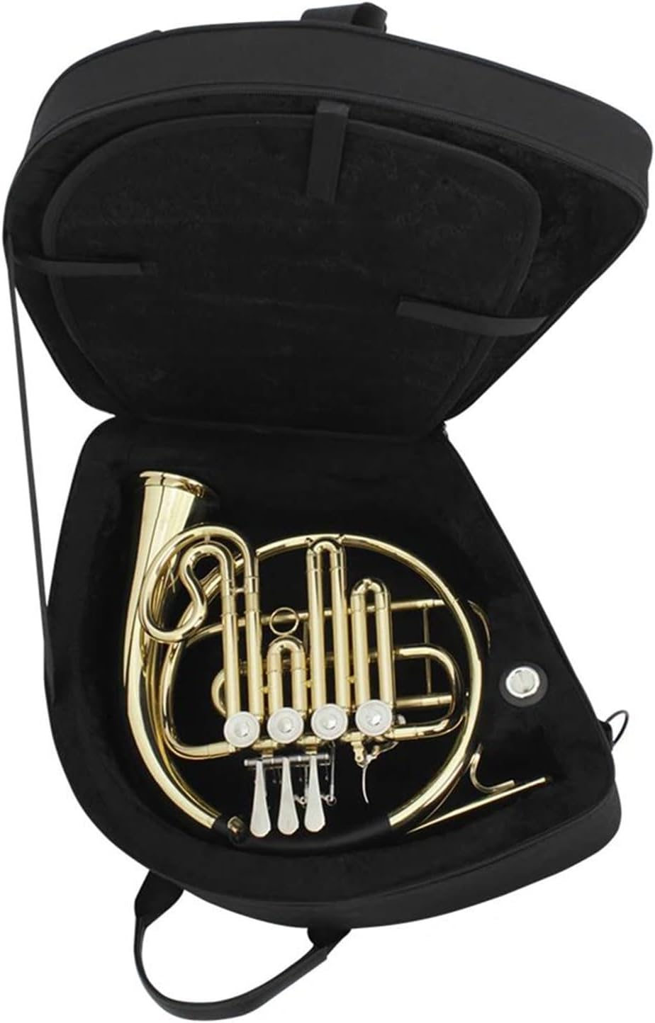 4 Key French Horn Bb Single Row Gold Plated Brass Instrument Set
