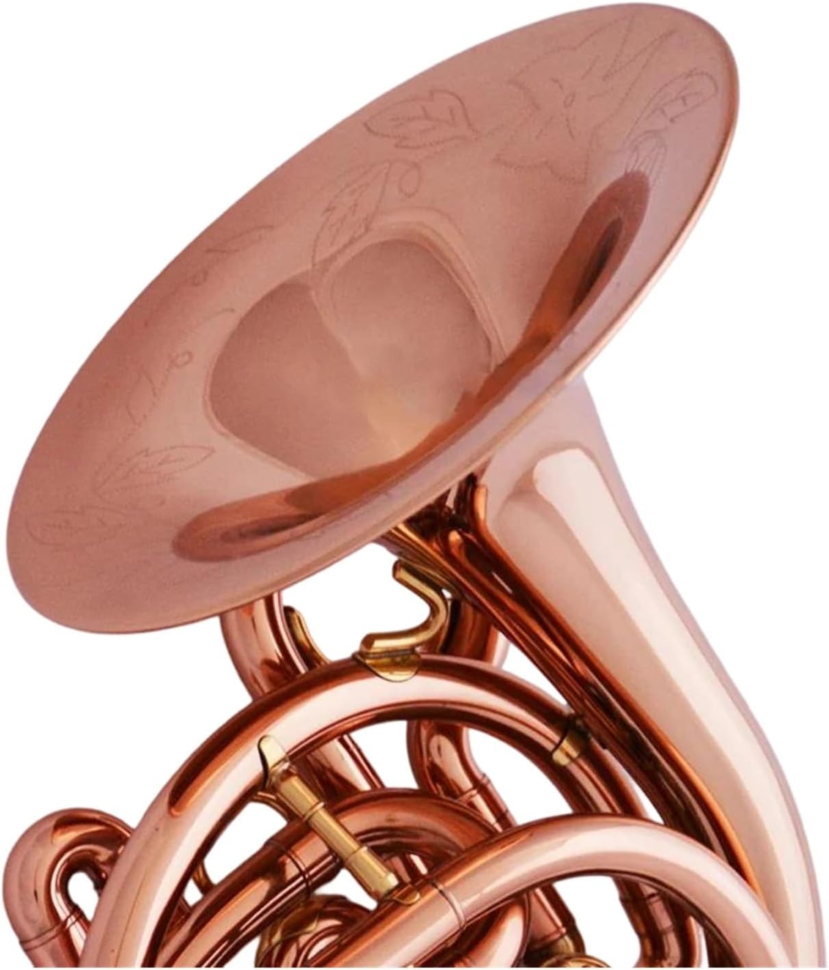 4 Key French Horn Professional Rose Copper Bb Mini French Horn Hand Engraved Box