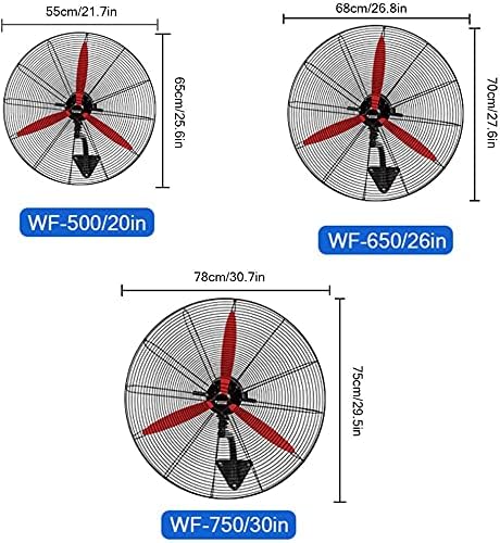 Household Wall Mount Fan Wall-Mounted Fans—21in/26in/30in high-Speed Industrial Wall Fans for Industrial, Commercial, Residential and Store use, 3 speeds (Size : 68cm (230W))