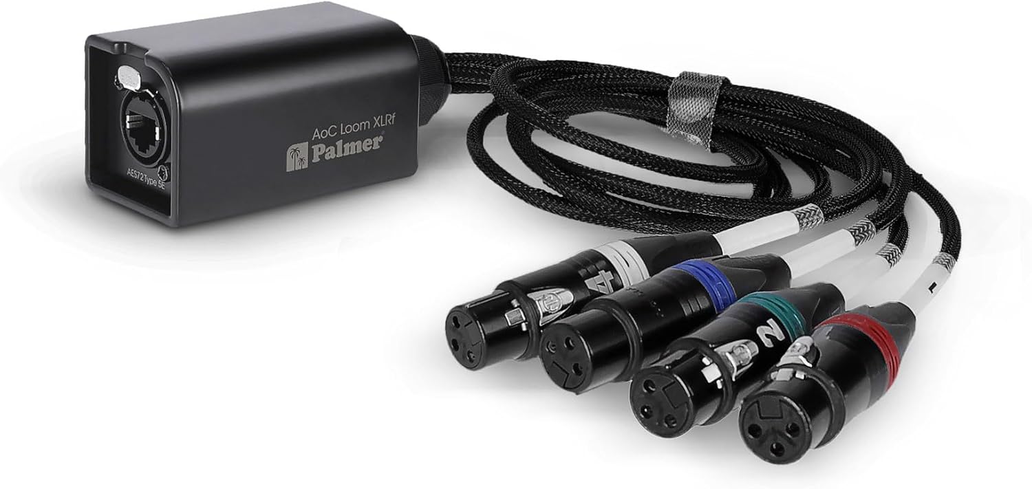 Palmer AoC Loom XLRf Audio Over Cat multicore Adapter Cable from etherCON to 4 x XLR Female