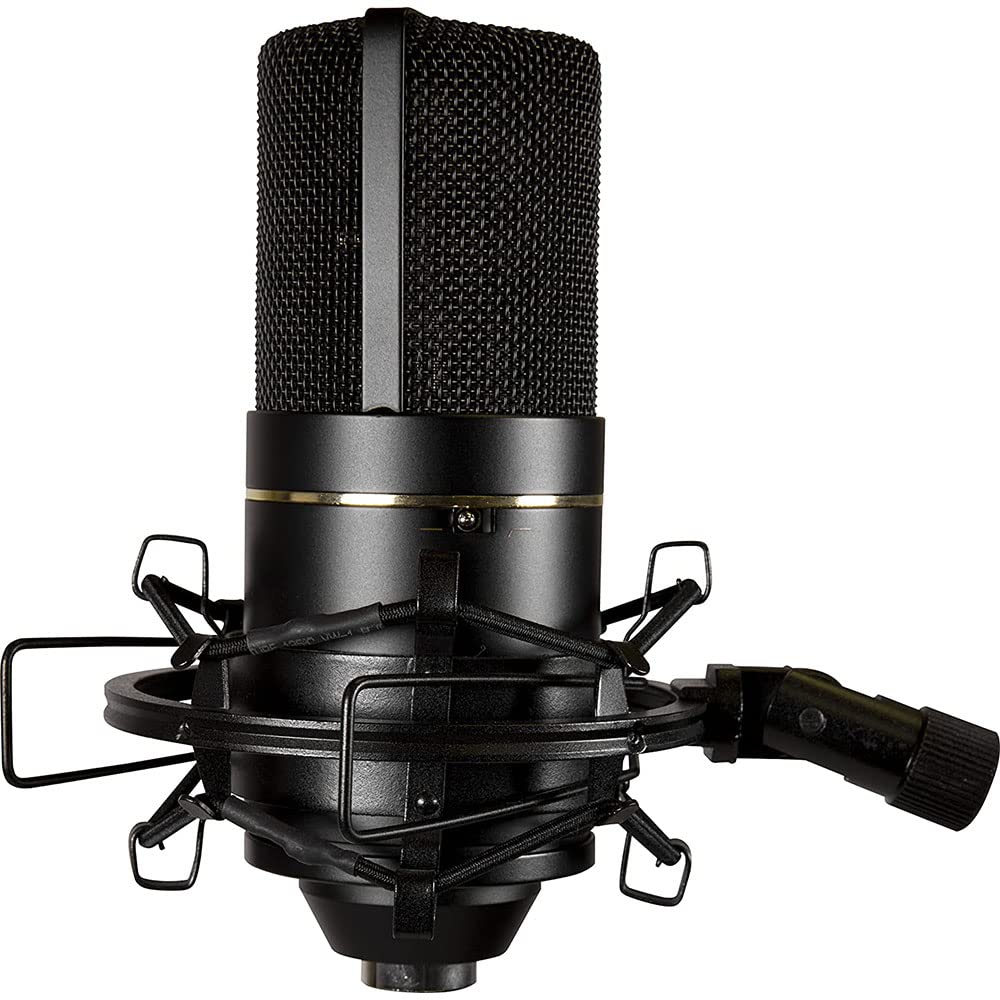 MXL 770 Multipurpose Cardioid Condenser Microphone (Black) Bundle HX9 Over-Ear Studio Pro Headphone