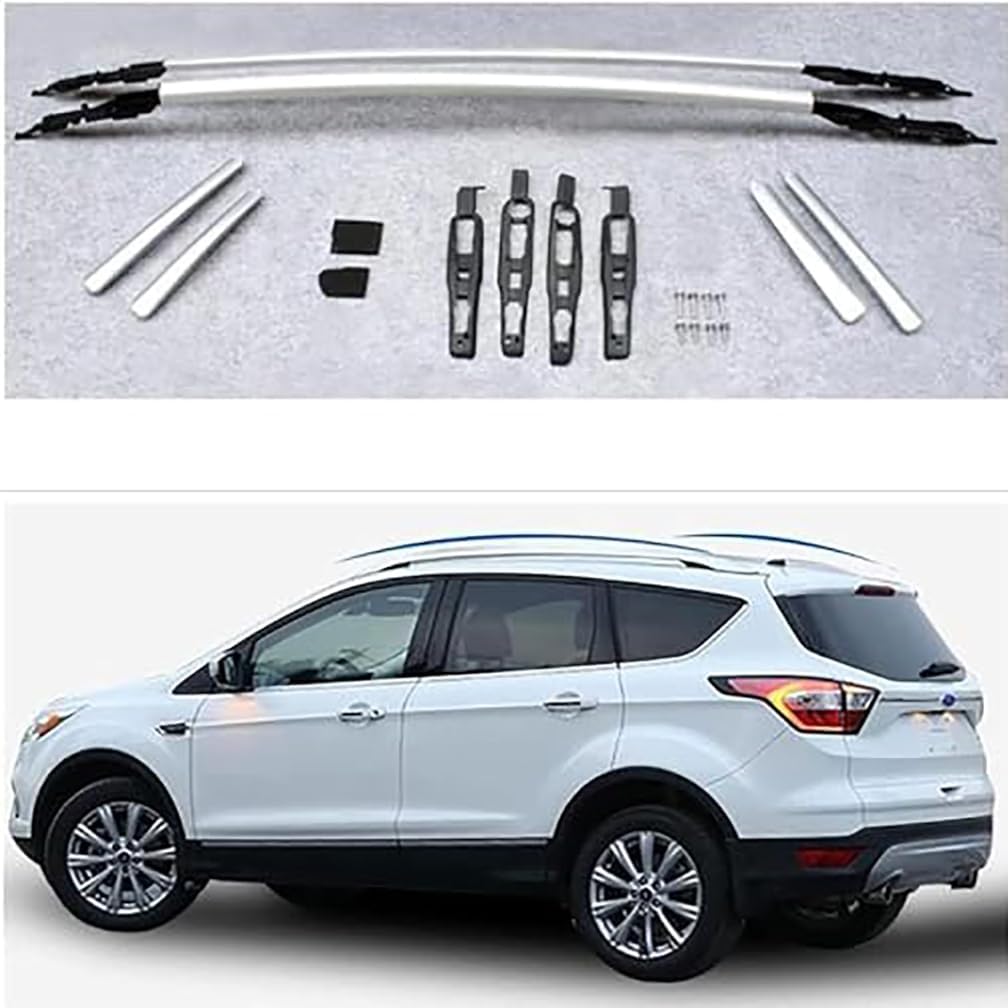 Car Roof Racks, for Ford Kuga Escape 2016-2019 Anti Theft Anti Rust Cross Bar Cargo Travel Baggag Transportrack, Auto Accessories