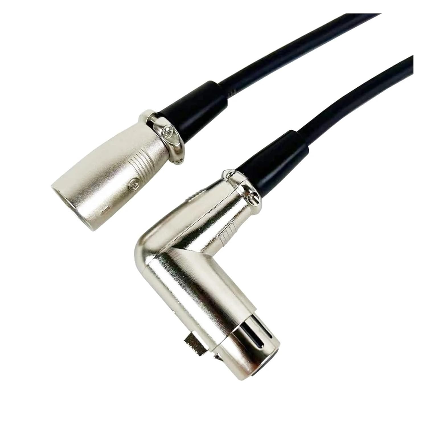 Right Angled XLR Female to Male 3 Pin Mic Patch Cord for Powered Speakers Recording Devices Microphone Cord(15M)