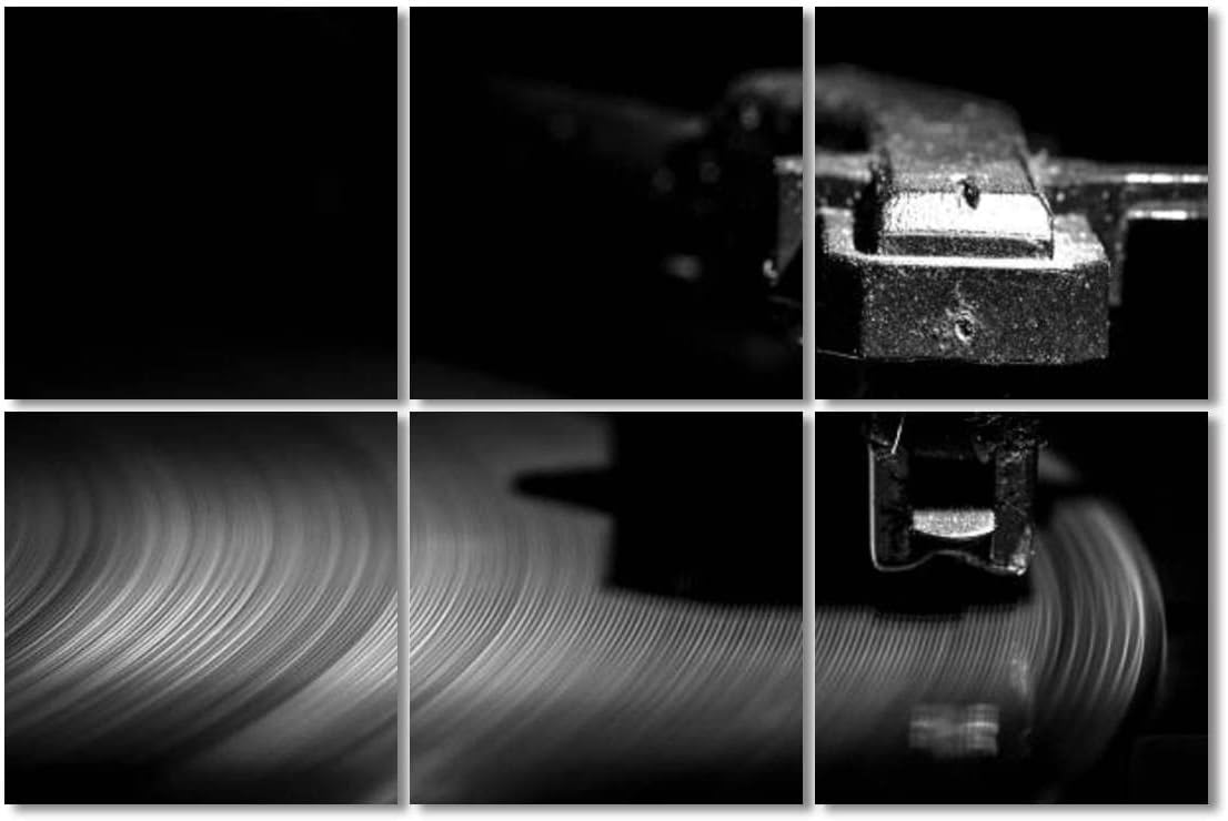 6 Pack Art Acoustic Panels Old style turntable close up a Soundproof Wall Panels Padding Decorative Sound Absorbing Panels 72