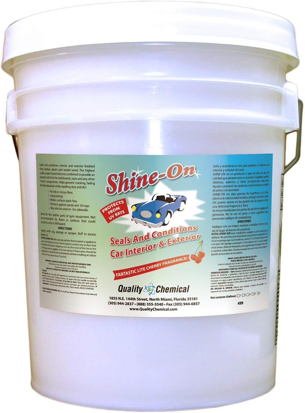 Quality Chemical Shine On- Protectant and Conditioner with Pure-Si for Automobile Vinyl, Rubber & Plastic - Protectant and Conditioner - 640oz (Pack of 1)