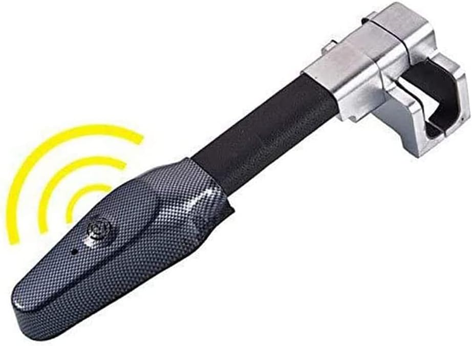 Car Steering Wheel Lock, with Alarm Auto Antitheft Locking Keys Security T-Lock, Fit for Cars, Trucks, Vans and SUVs