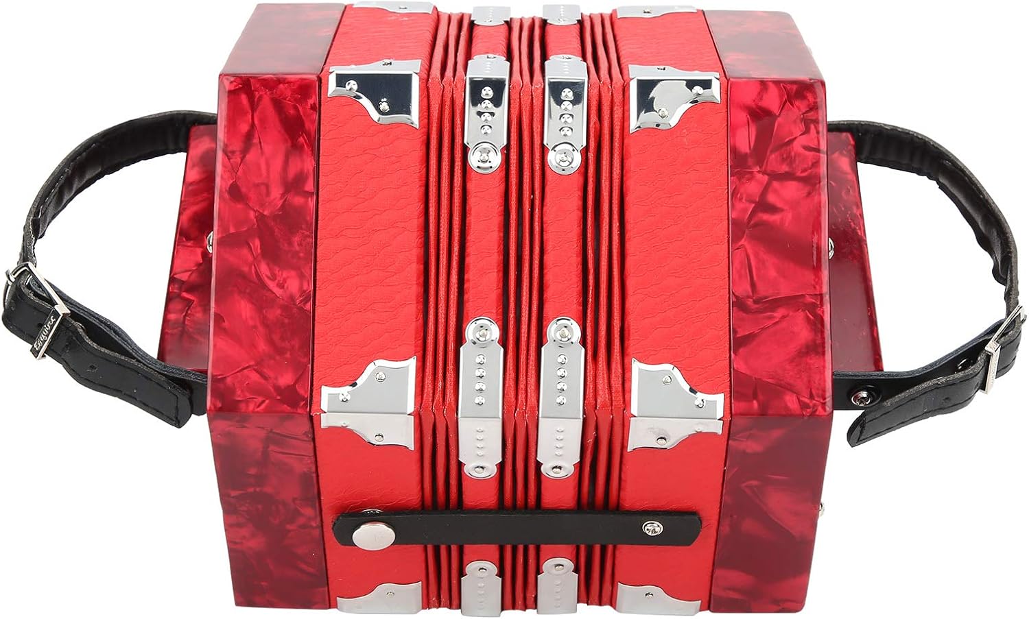 Concertina Accordion, Portable Professional Musical Instrument for Adults Red