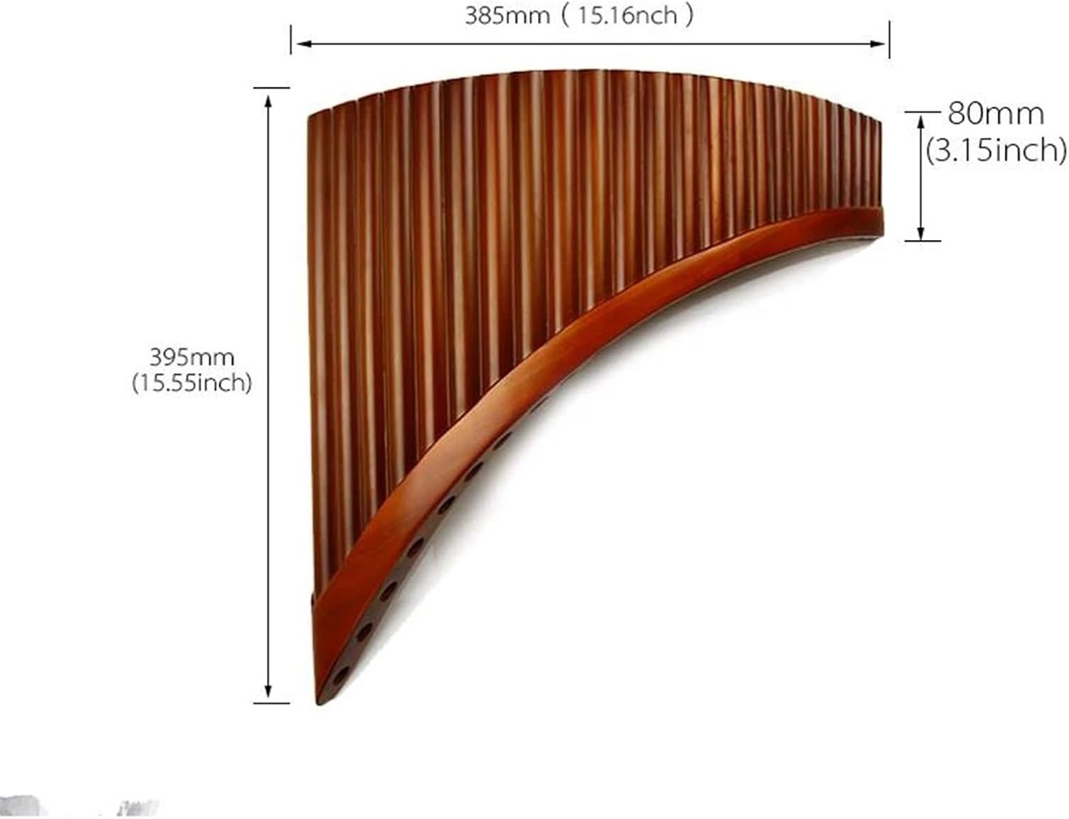 C Key Handmade Panpipes Woodwind Instrument Chinese Traditional Musical Instrument 25 Pipes Pan Flute (Color : Left)