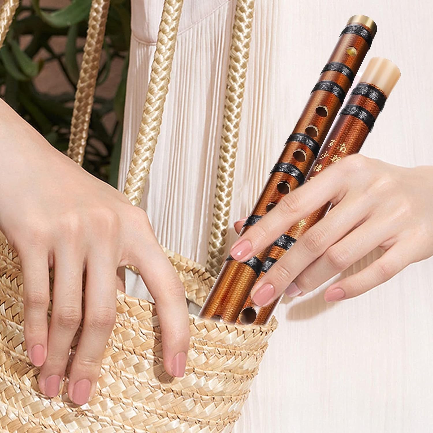 TSTS Chinese Bamboo Flute G Key Bamboo Flute Instrument Traditional Adults Musical Classes Professional Flutes Woodwind Beginners