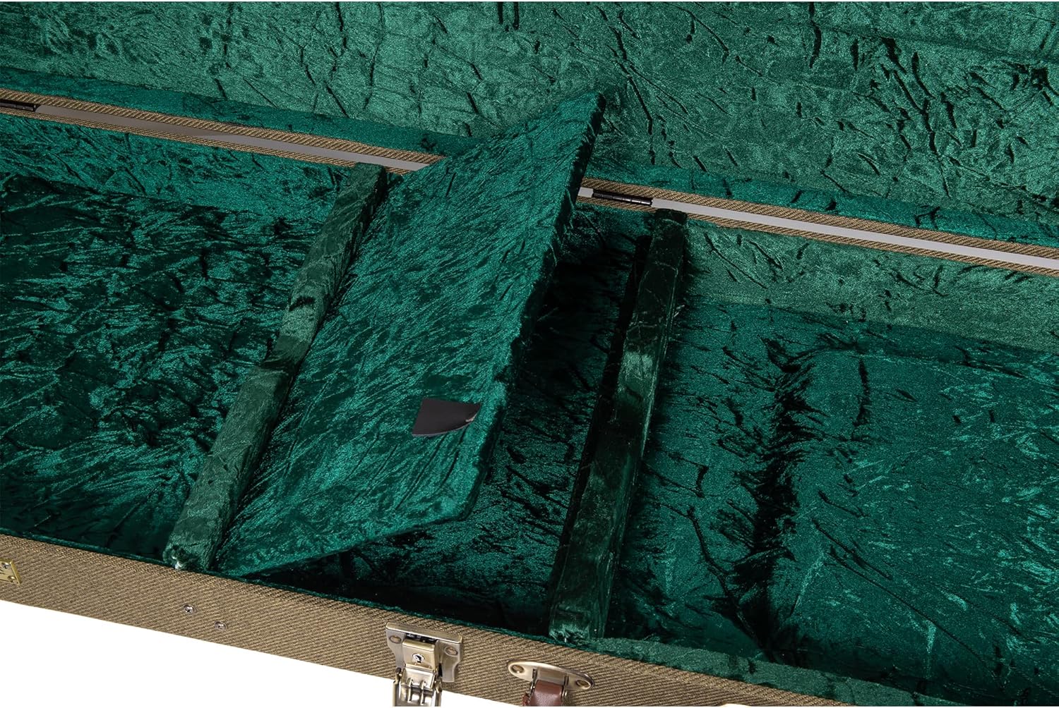 Crossrock Vintage style wood case fits Precision Bass Style Guitars-Green(CRW700BGN)