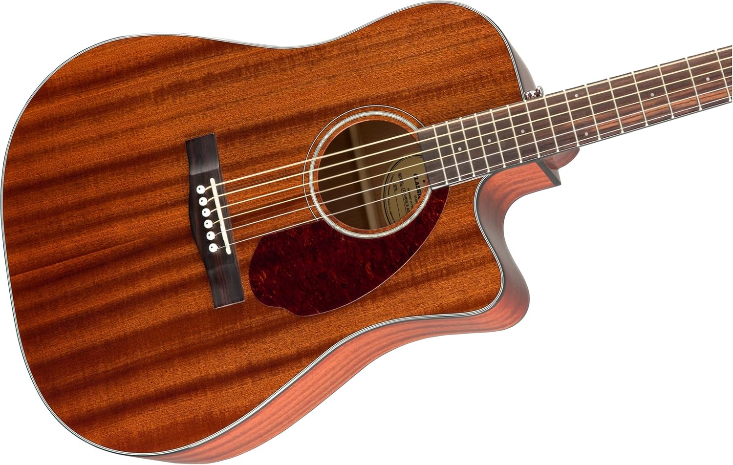Fender CD-140SCE All-Mahogany Dreadnought Cutaway Acoustic Electric Guitar, with 2-Year Warranty, Fishman Pickup and Preamp System, Natural, with Case