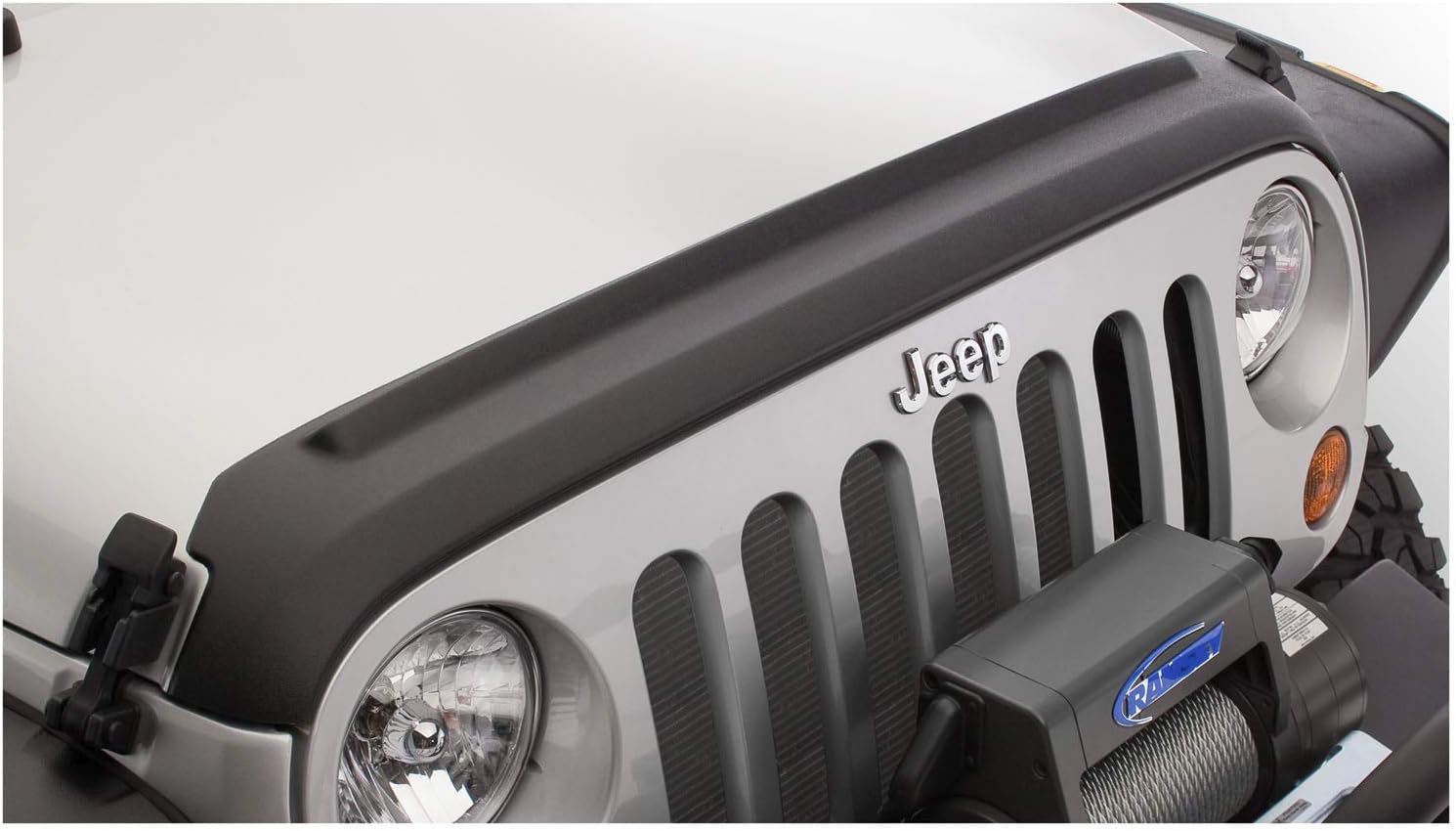 Bushwacker Trail Armor Hood Guard | 1-Piece, Black, Textured Finish | 14061 | Fits 2007-2018 Jeep Wrangler JK