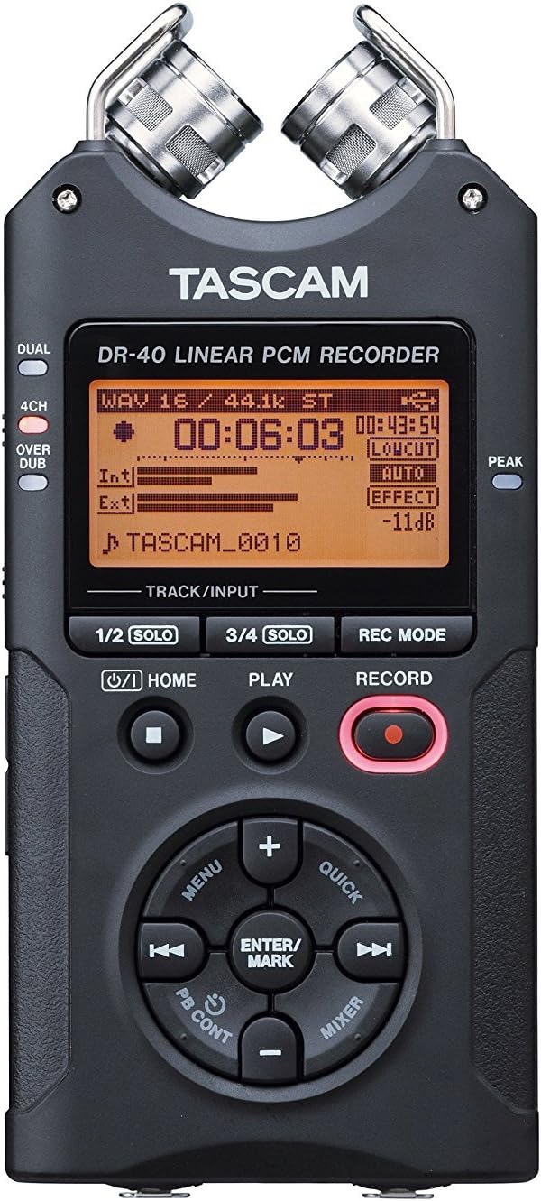 Tascam, 4 AD Converter, usb2.0, Black, DR-40