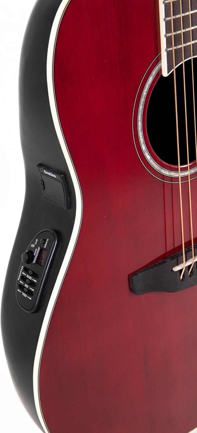 Ovation CS24-RR Celebrity Standard Mid Depth Ruby Red elektrisch-akoestische westerngitaar (OV531124)