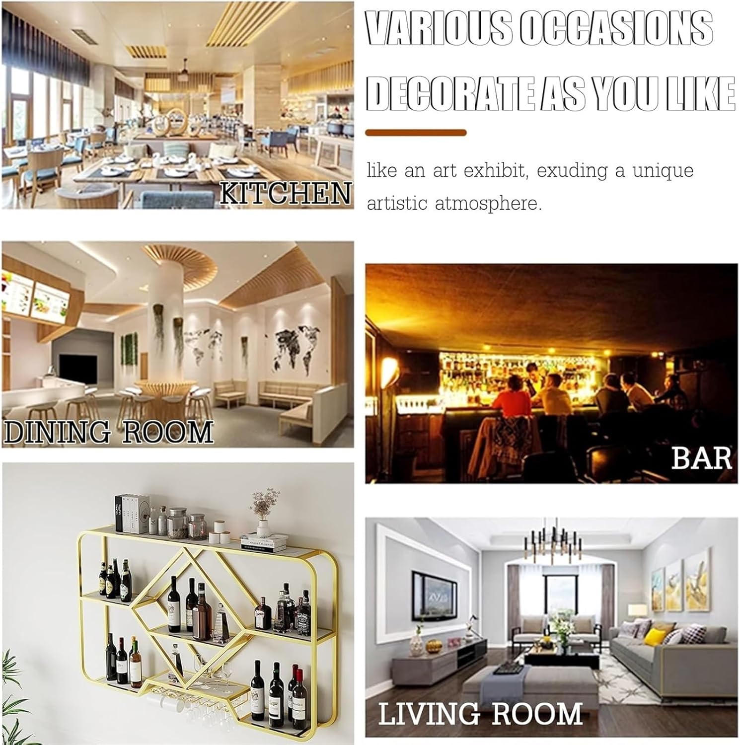 Wall Mount Wine Glass Rack with Floating Shelves for Whiskey Bottles Mini Bar Bottle Display Shelf Organizer Corner Bar Storage Rack (Black 100cm)