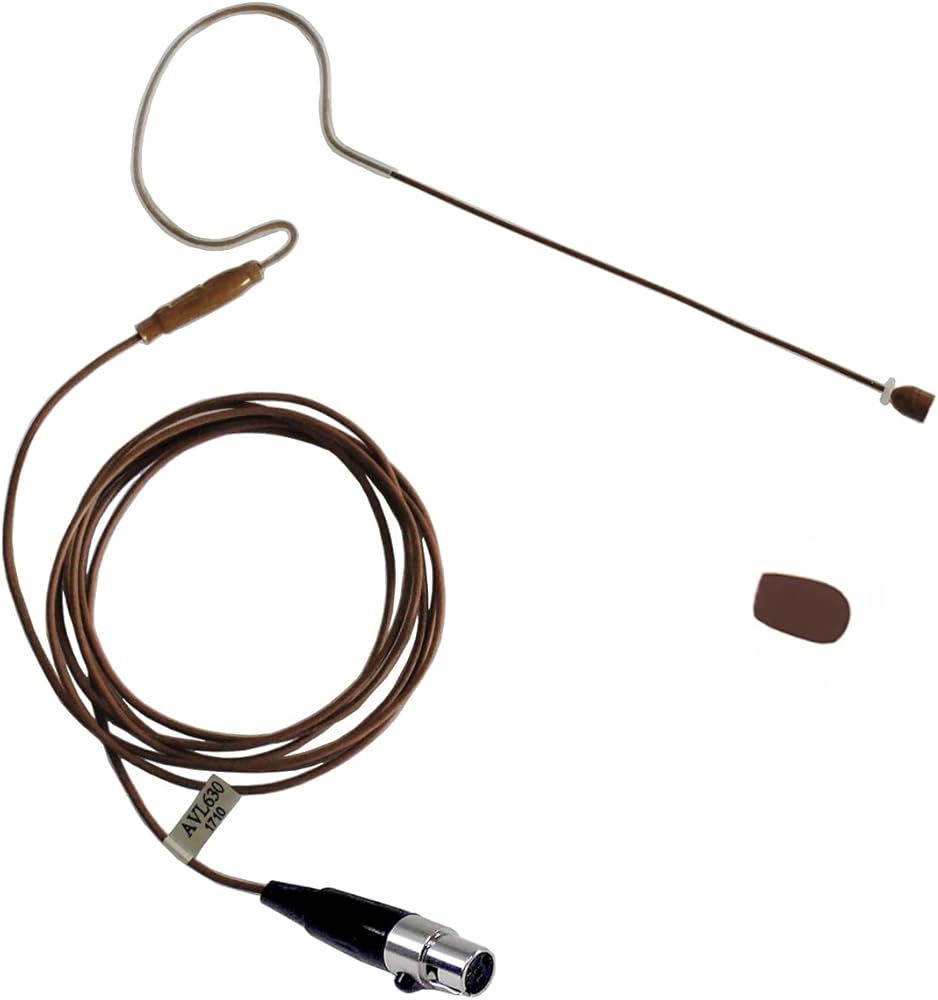 AVL-630CC-SH4 Cocoa Color Earhook Mini Headset Microphone for Shure