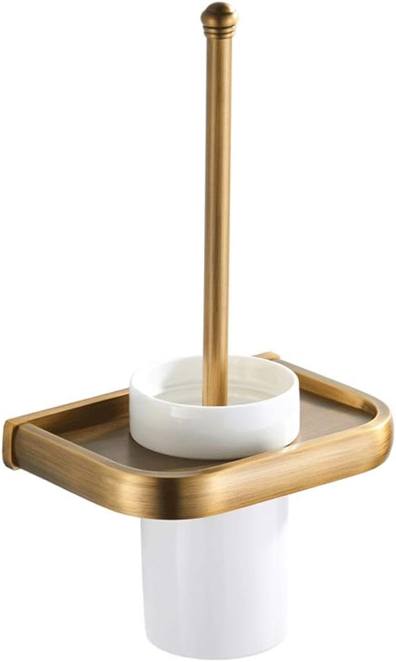 Toilet Brush and Holder【2019 Upgraded】 Stainless Steel Longer Handle Enlarged Bottom Toilet Bowl Cleaner Brush Set for Bathroom Toilet