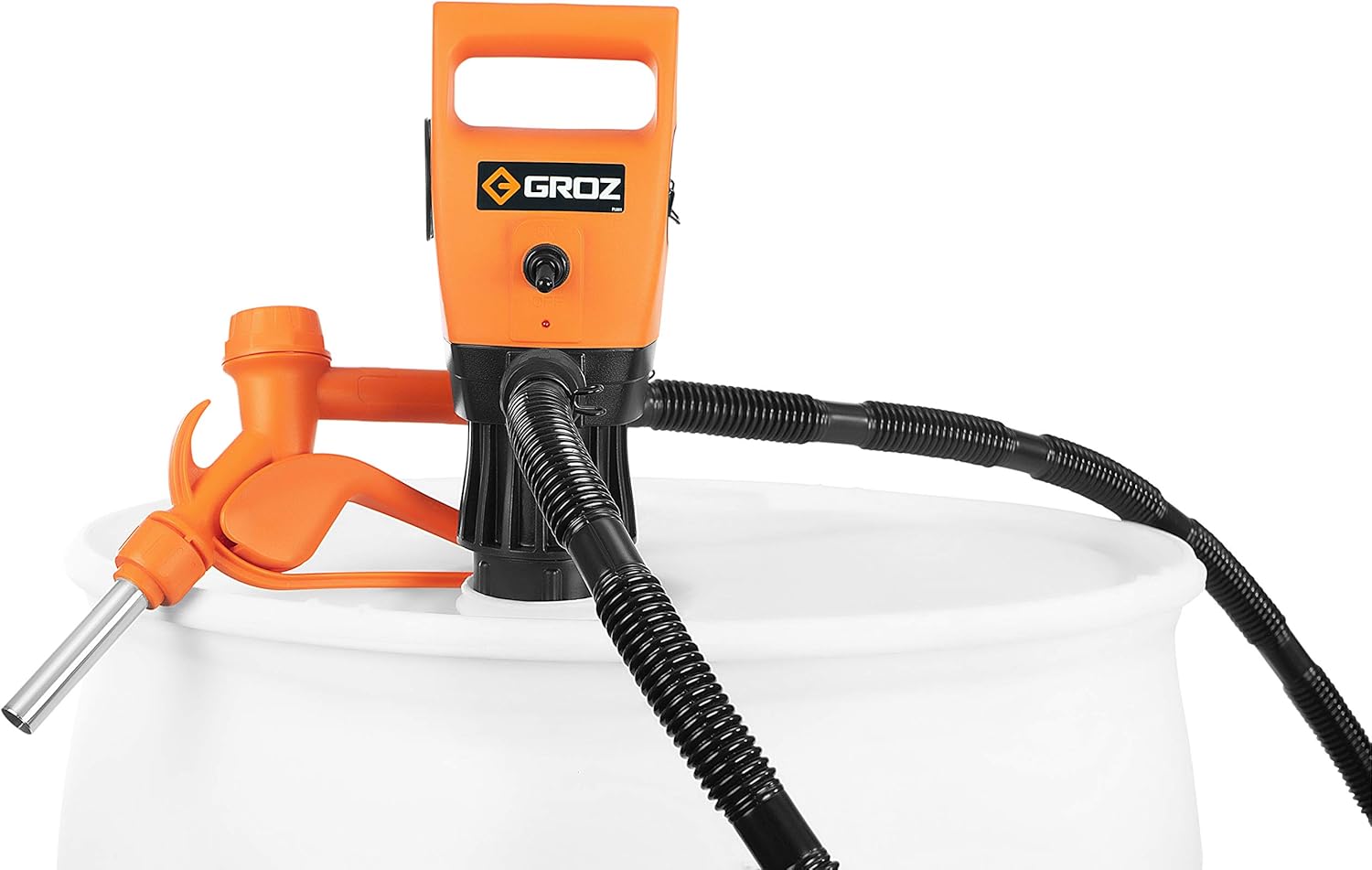 GROZ Electric Drum Pump | 120-240V AC | Adjustable 33.5-49