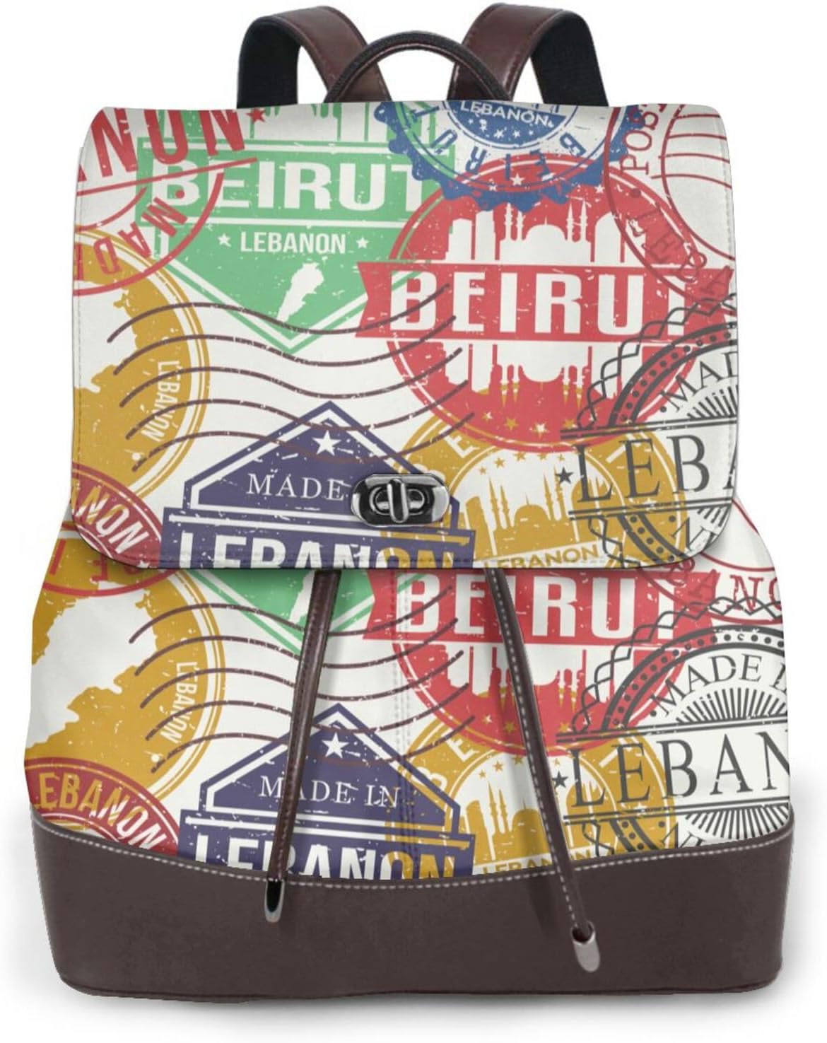 Travel Stamp for Womens Backpack Purse Microfiber PU Anti-theft Large Fashion Designer Travel Bag Ladies Shoulder Bags