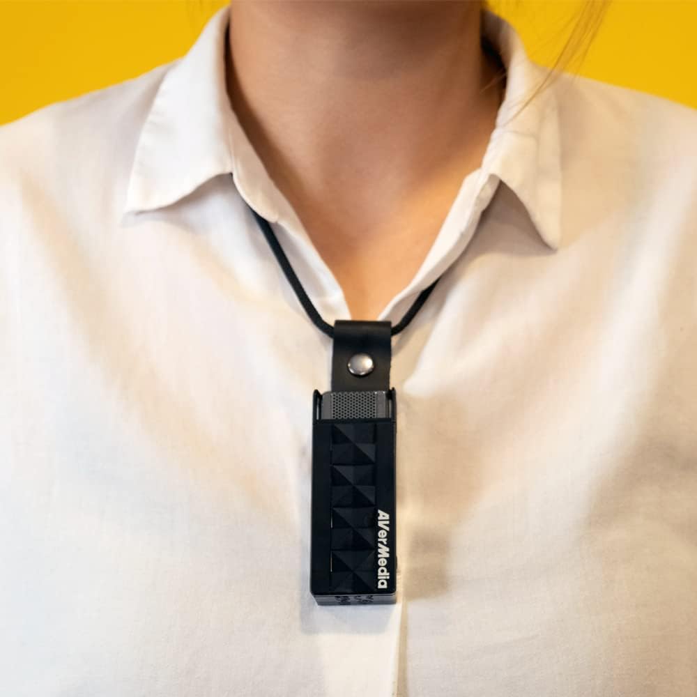 AVerMedia Wireless lavalier Microphone with Noise and Speaker Buzz Reduction AW315S, TAA/NDAA Compliant