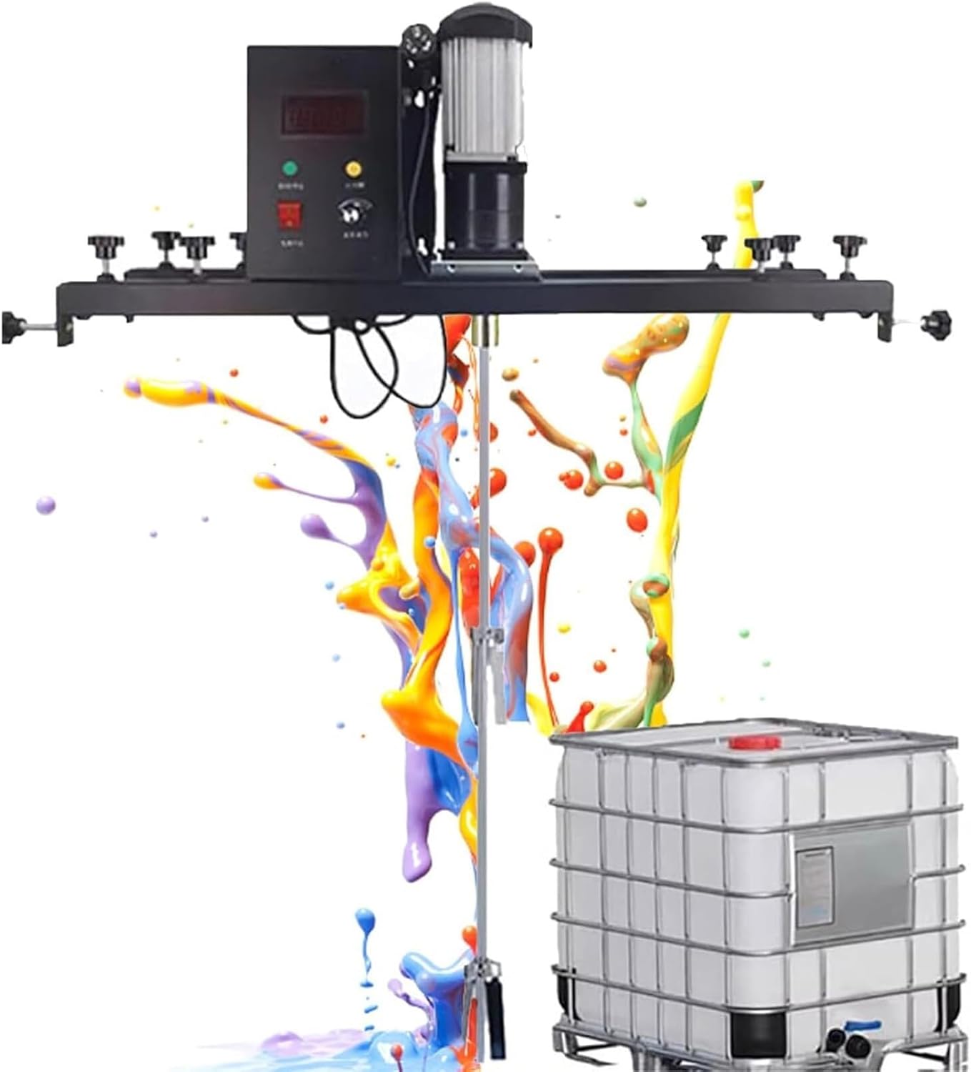 980W Electric Tank Mixer Machine,Pneumatic Bracket Mixer,IBC Air Agitator,Paint Stirring Machine Bracket Air Agitator Paint Mix Tool,for Ink Dissolver Agitator(